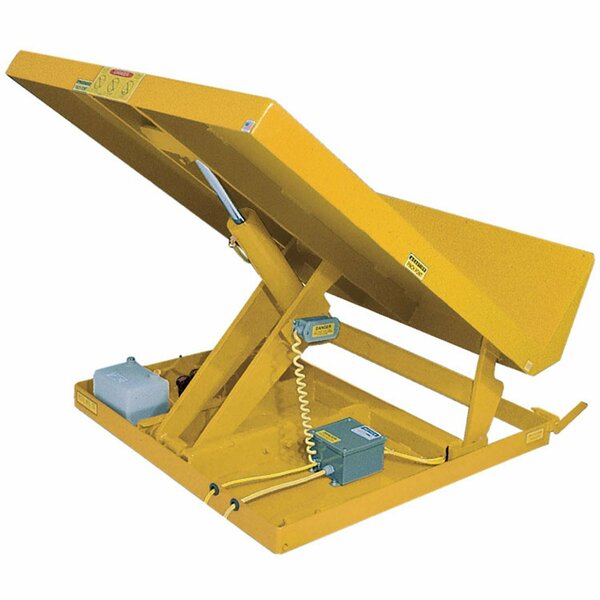 Vestil 36" X 48" Yellow Lift Table, Load Cap. 2000 lb., 230V, Overall Height: 42-3/4" UNI-3648-2-YEL-230-1